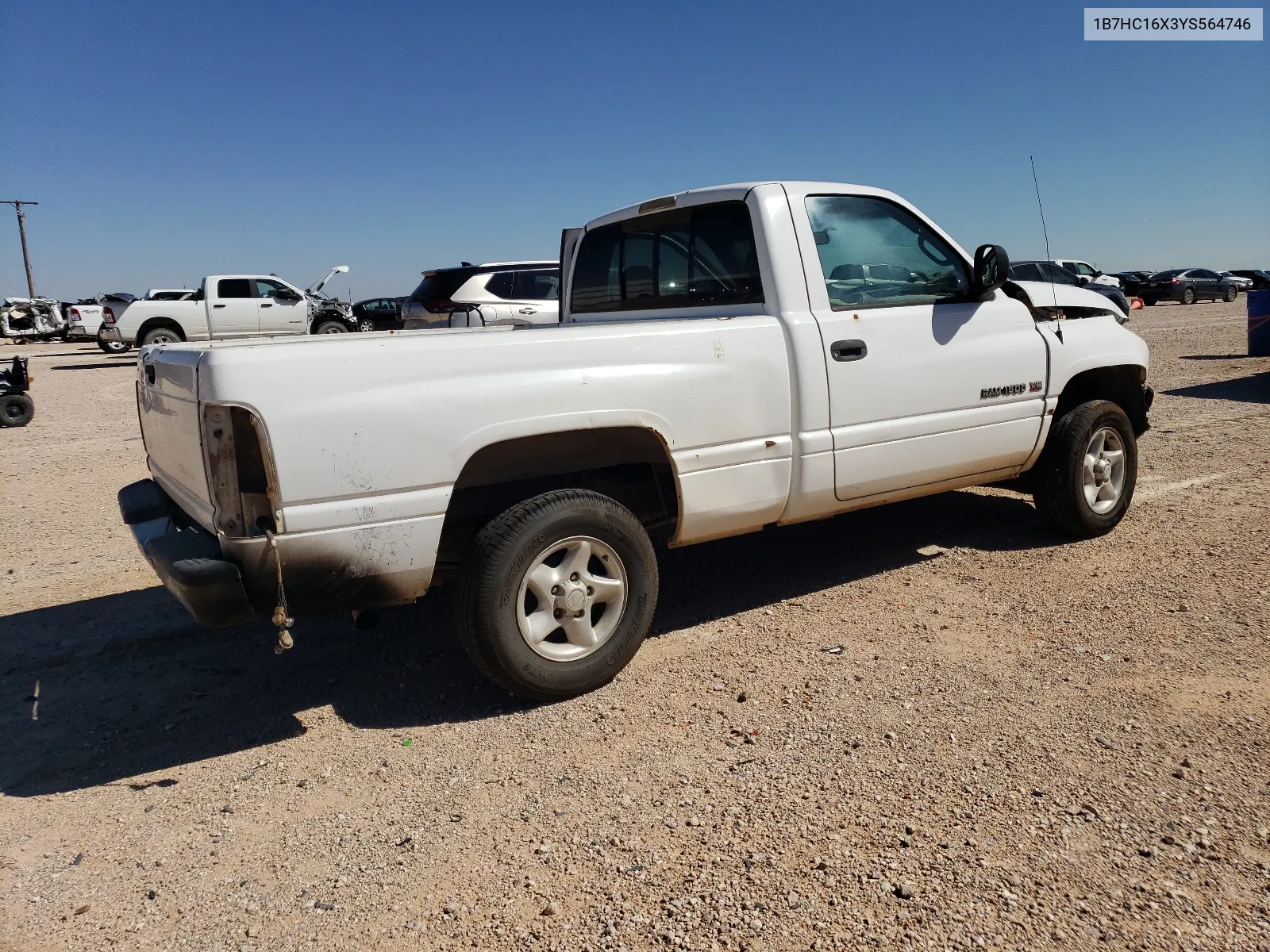 2000 Dodge Ram 1500 VIN: 1B7HC16X3YS564746 Lot: 67871674