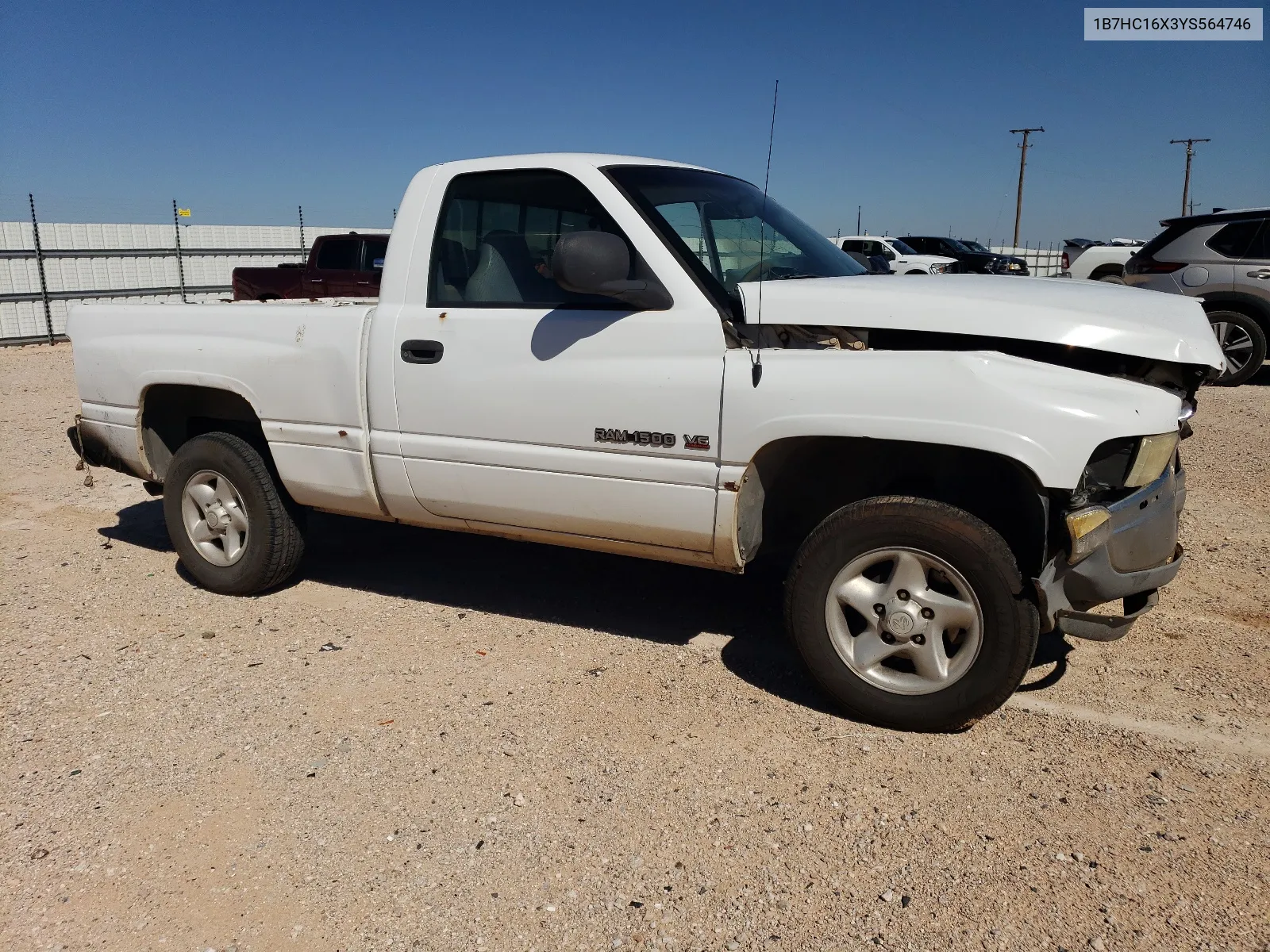 2000 Dodge Ram 1500 VIN: 1B7HC16X3YS564746 Lot: 67871674