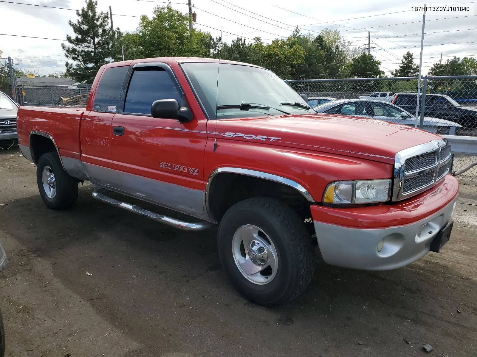 2000 Dodge Ram 1500 VIN: 1B7HF13Z0YJ101840 Lot: 68734954