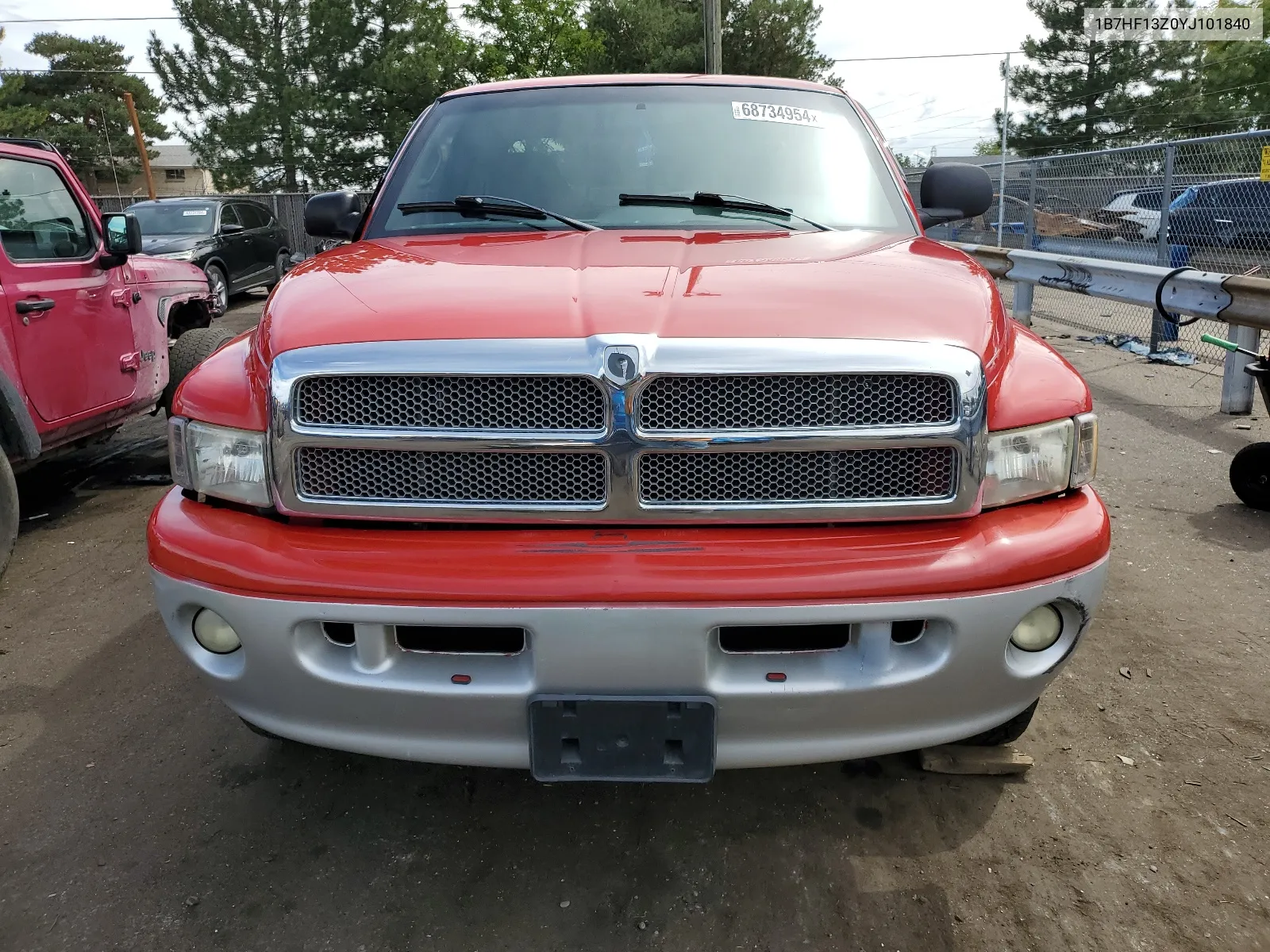 2000 Dodge Ram 1500 VIN: 1B7HF13Z0YJ101840 Lot: 68734954