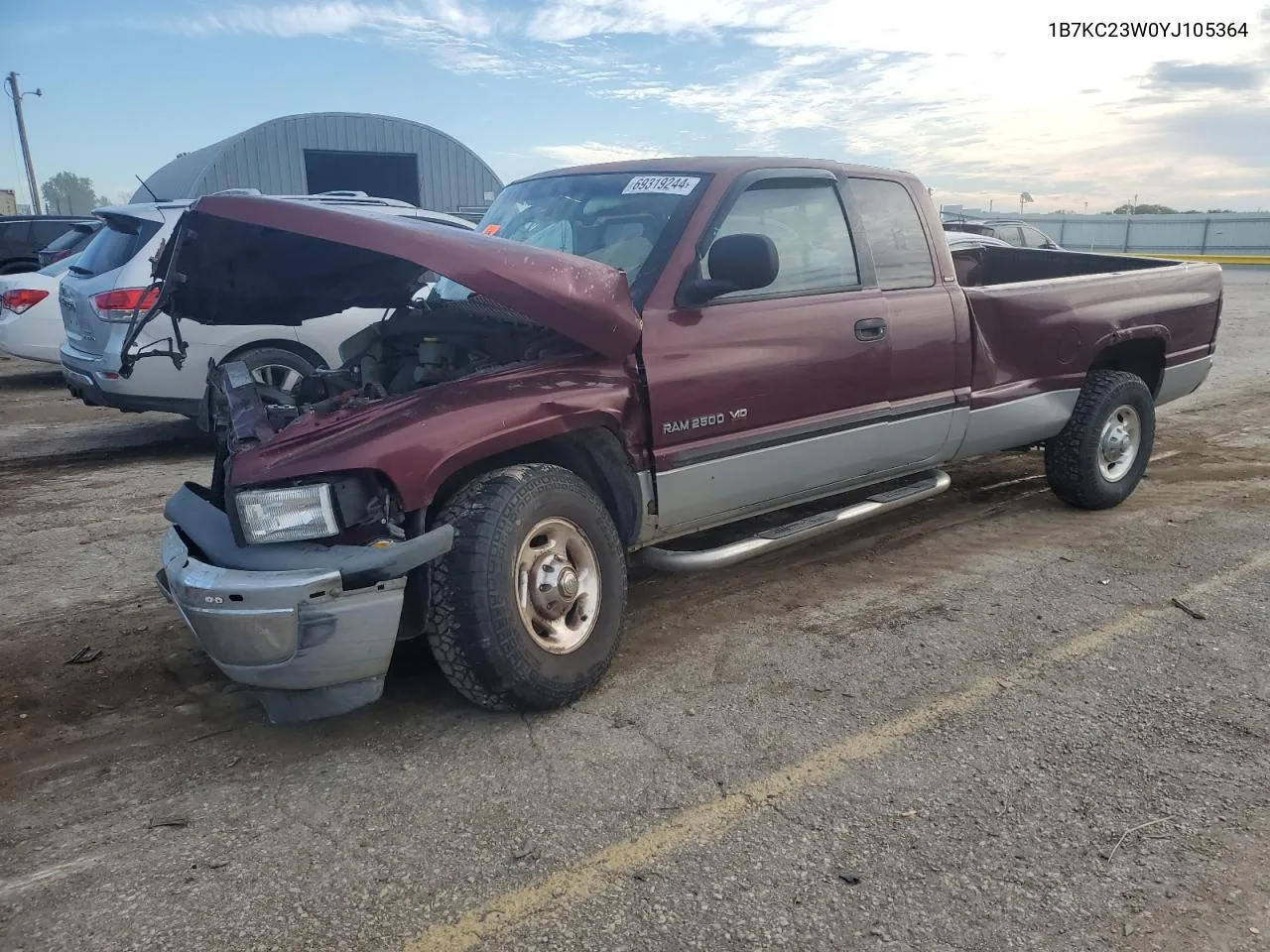 2000 Dodge Ram 2500 VIN: 1B7KC23W0YJ105364 Lot: 69319244