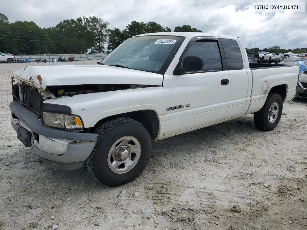 2000 Dodge Ram 1500 VIN: 1B7HC13Y4YJ104711 Lot: 71257324