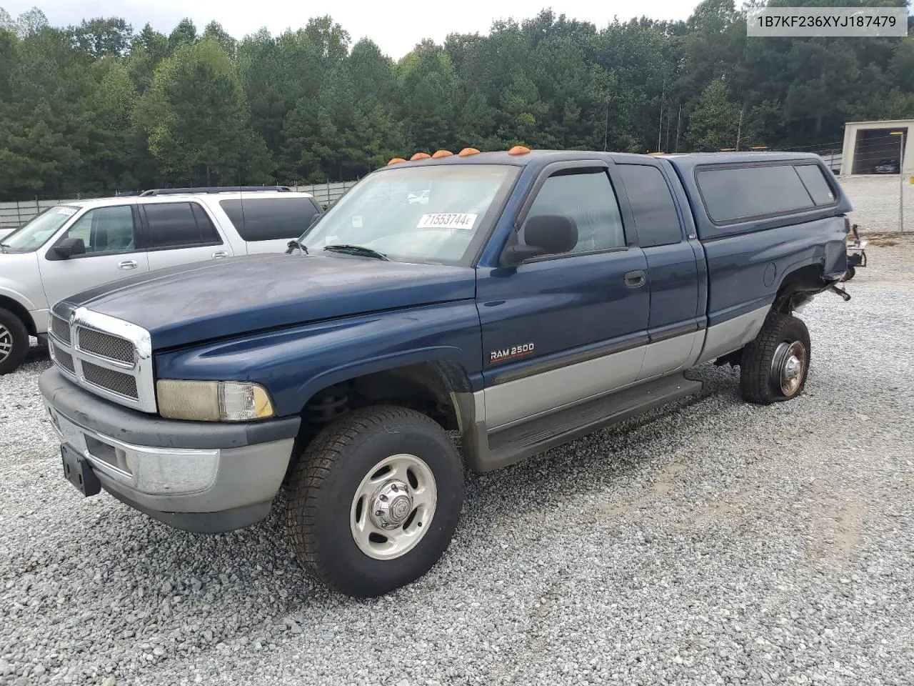 2000 Dodge Ram 2500 VIN: 1B7KF236XYJ187479 Lot: 71553744