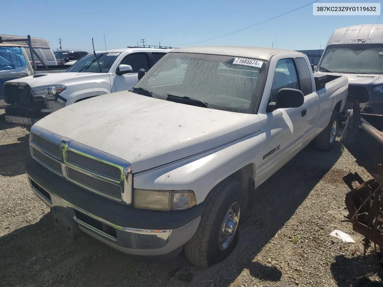 2000 Dodge Ram 2500 VIN: 3B7KC23Z9YG119632 Lot: 71685574