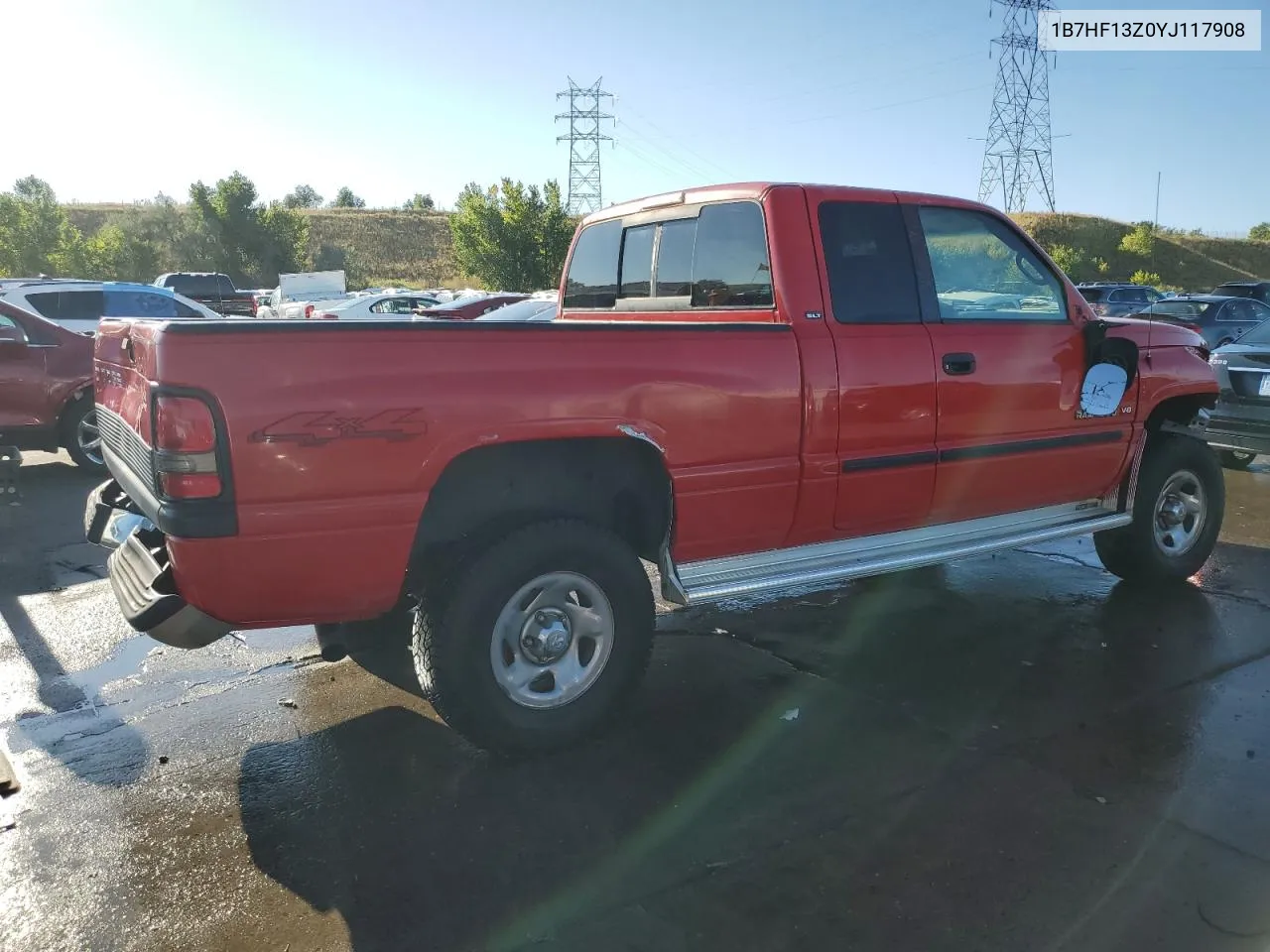 2000 Dodge Ram 1500 VIN: 1B7HF13Z0YJ117908 Lot: 72387474