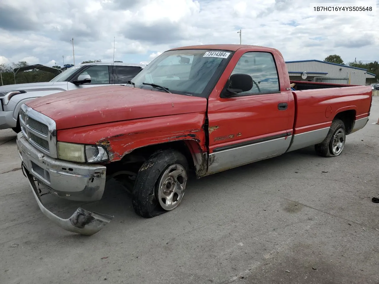 2000 Dodge Ram 1500 VIN: 1B7HC16Y4YS505648 Lot: 73414384