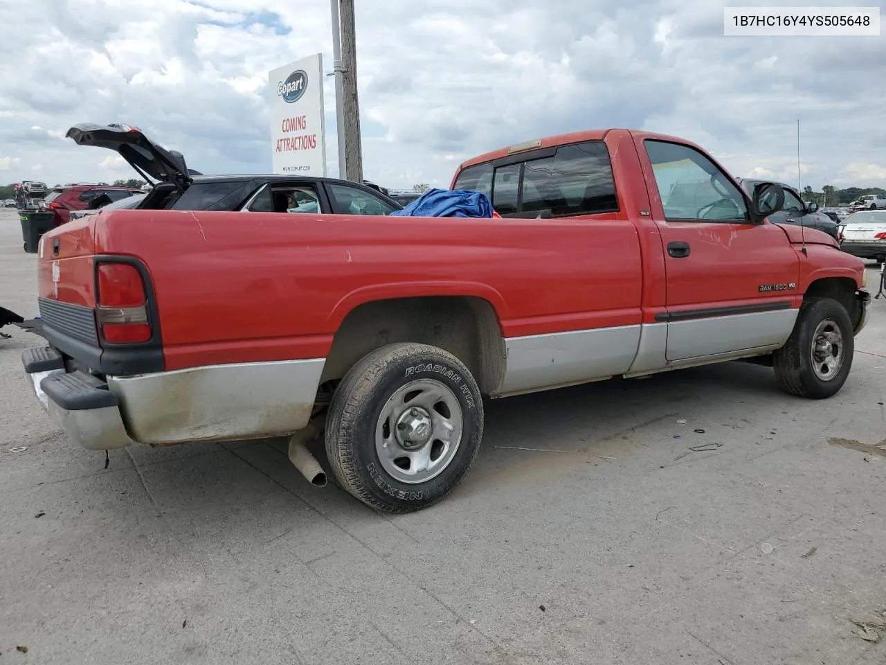 2000 Dodge Ram 1500 VIN: 1B7HC16Y4YS505648 Lot: 73414384