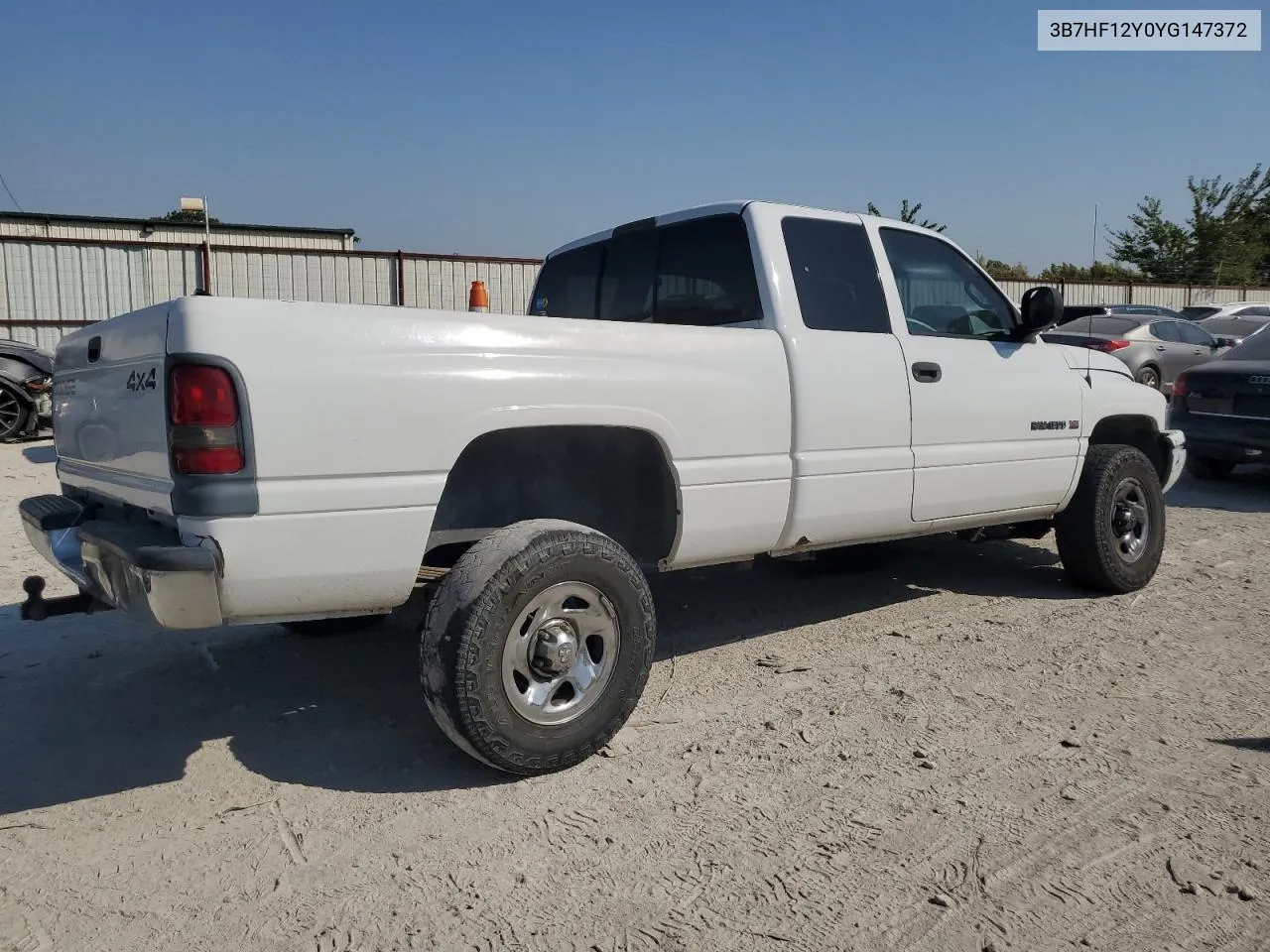 2000 Dodge Ram 1500 VIN: 3B7HF12Y0YG147372 Lot: 74925094