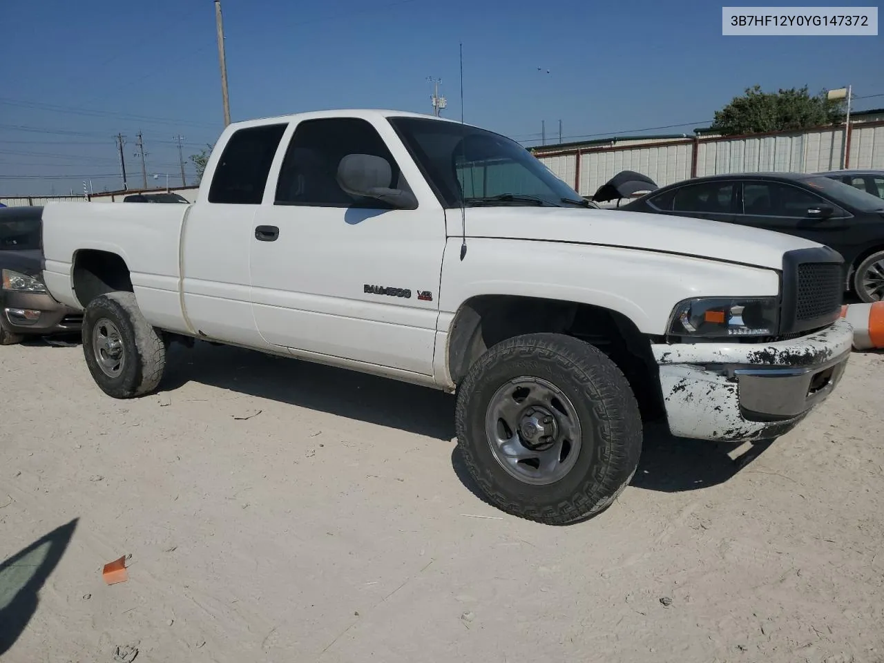 2000 Dodge Ram 1500 VIN: 3B7HF12Y0YG147372 Lot: 74925094