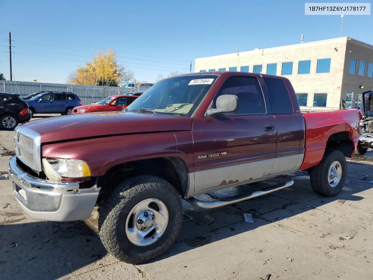 2000 Dodge Ram 1500 VIN: 1B7HF13Z6YJ178177 Lot: 78872484