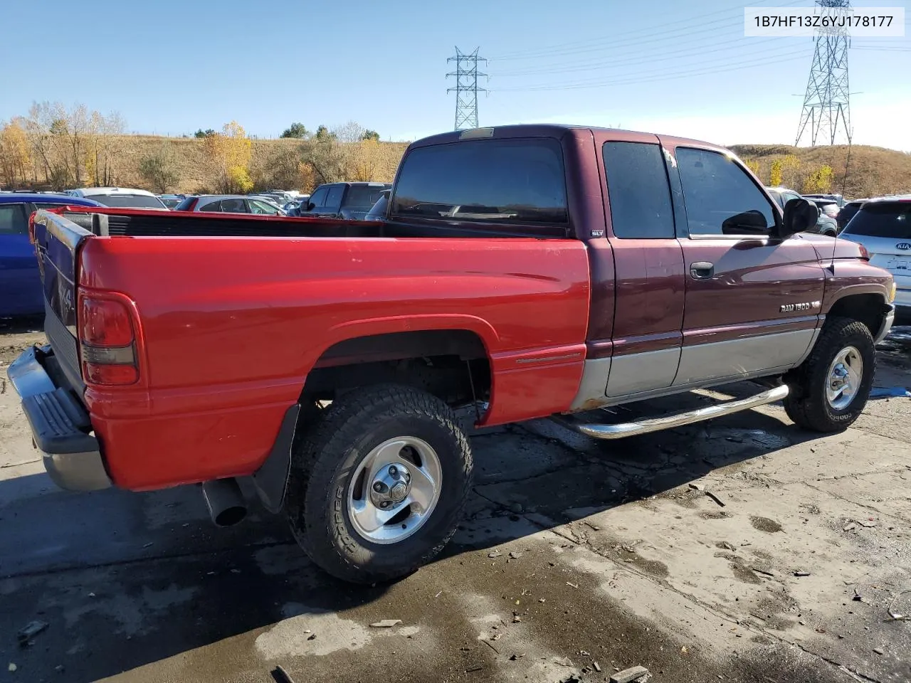 2000 Dodge Ram 1500 VIN: 1B7HF13Z6YJ178177 Lot: 78872484