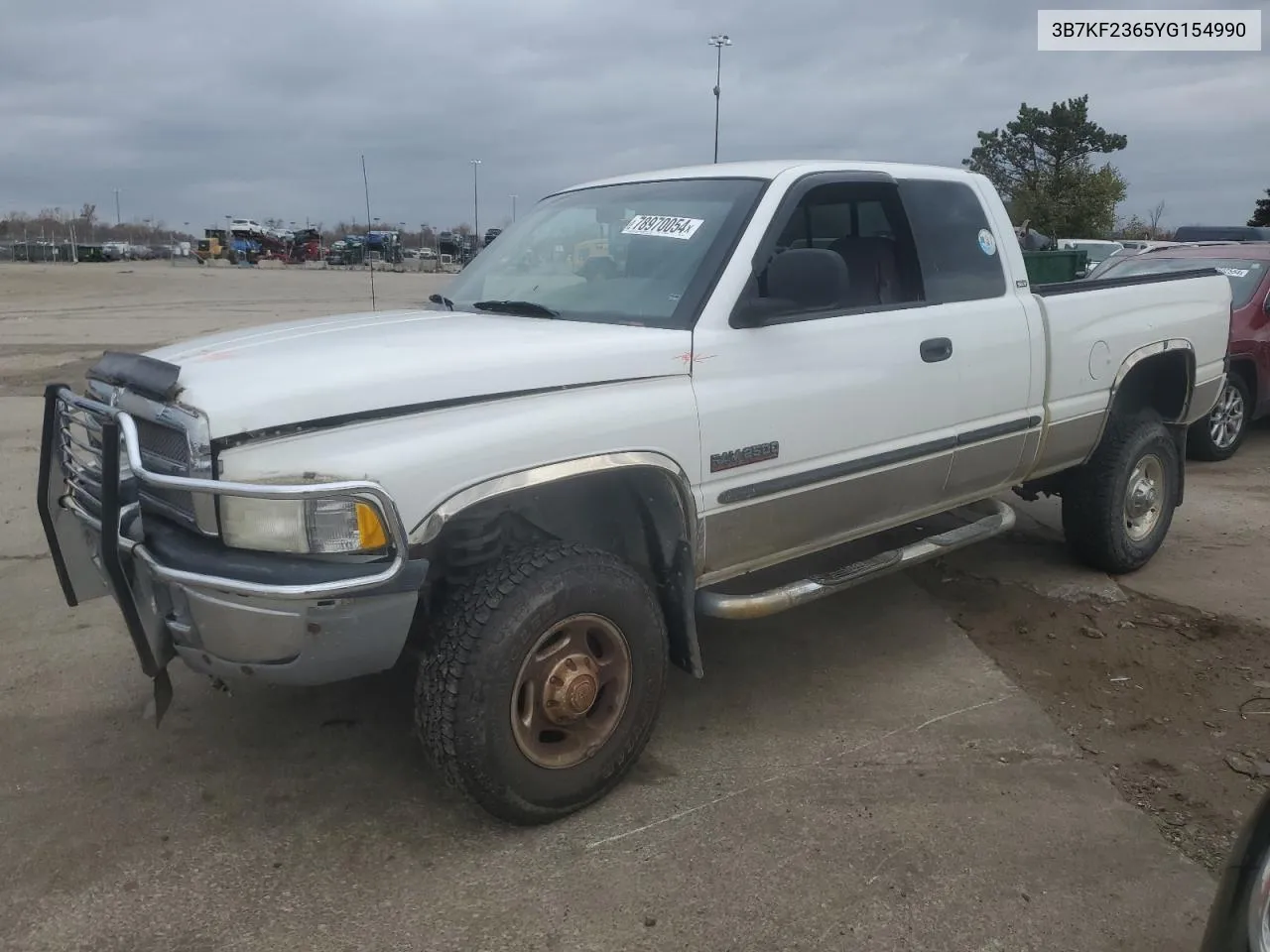 2000 Dodge Ram 2500 VIN: 3B7KF2365YG154990 Lot: 78970054