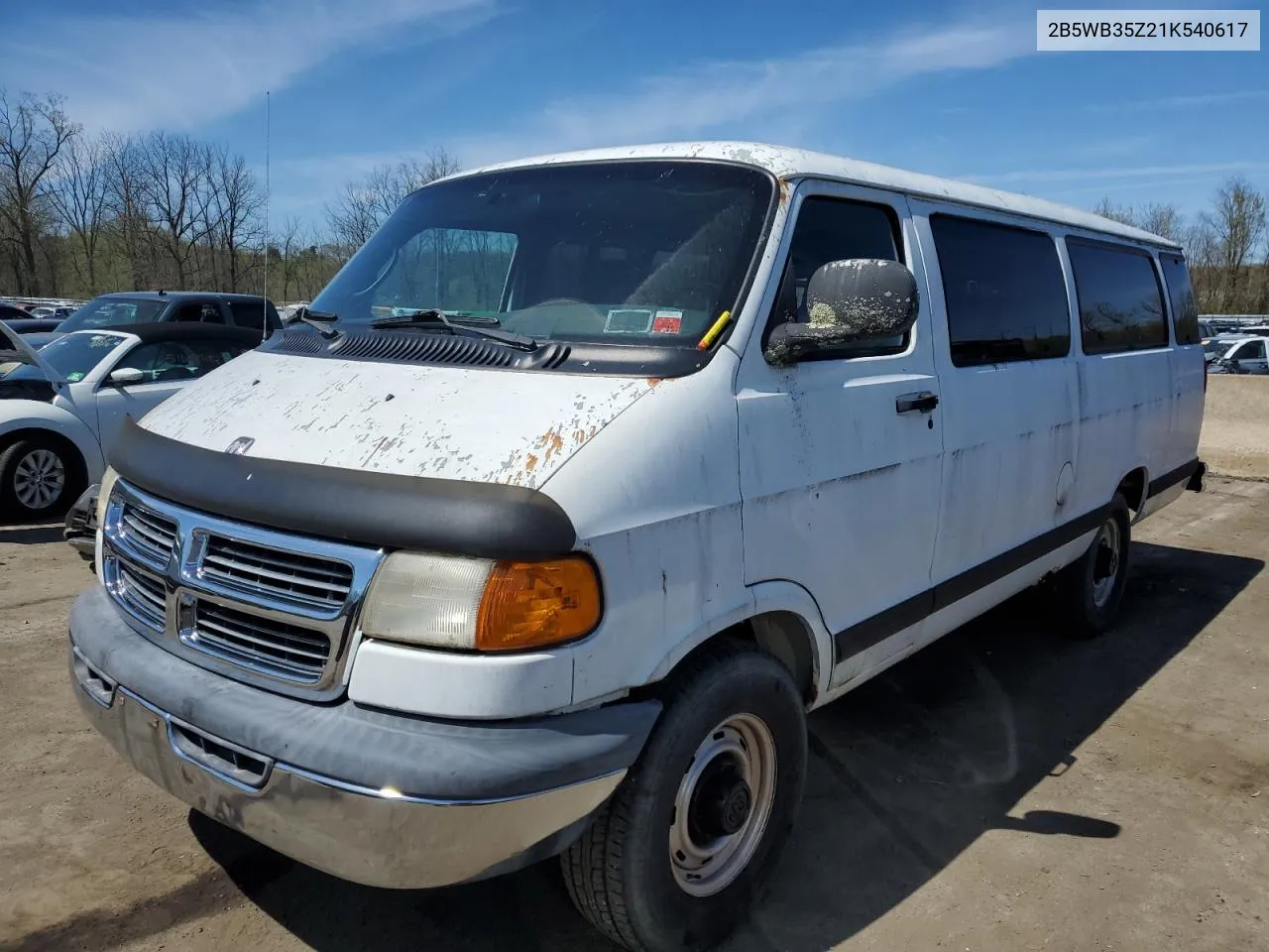 2B5WB35Z21K540617 2001 Dodge Ram Wagon B3500