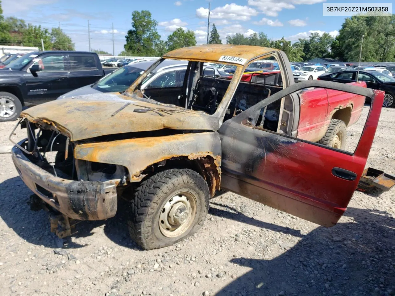 2001 Dodge Ram 2500 VIN: 3B7KF26Z21M507358 Lot: 58105354