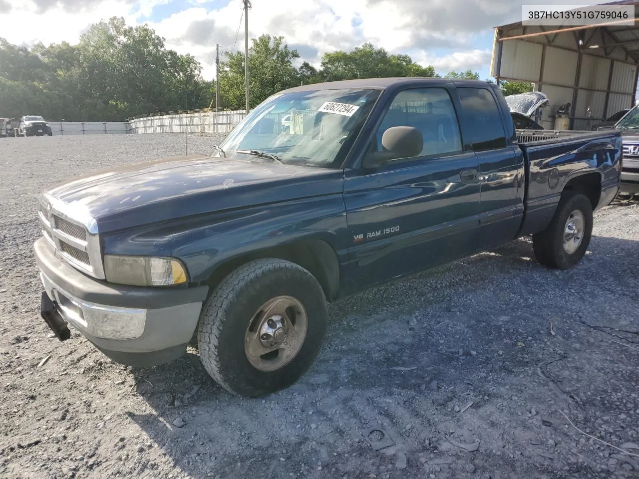 2001 Dodge Ram 1500 VIN: 3B7HC13Y51G759046 Lot: 60627294