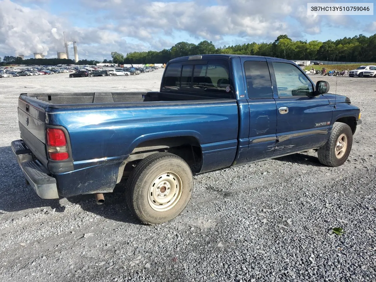 2001 Dodge Ram 1500 VIN: 3B7HC13Y51G759046 Lot: 60627294