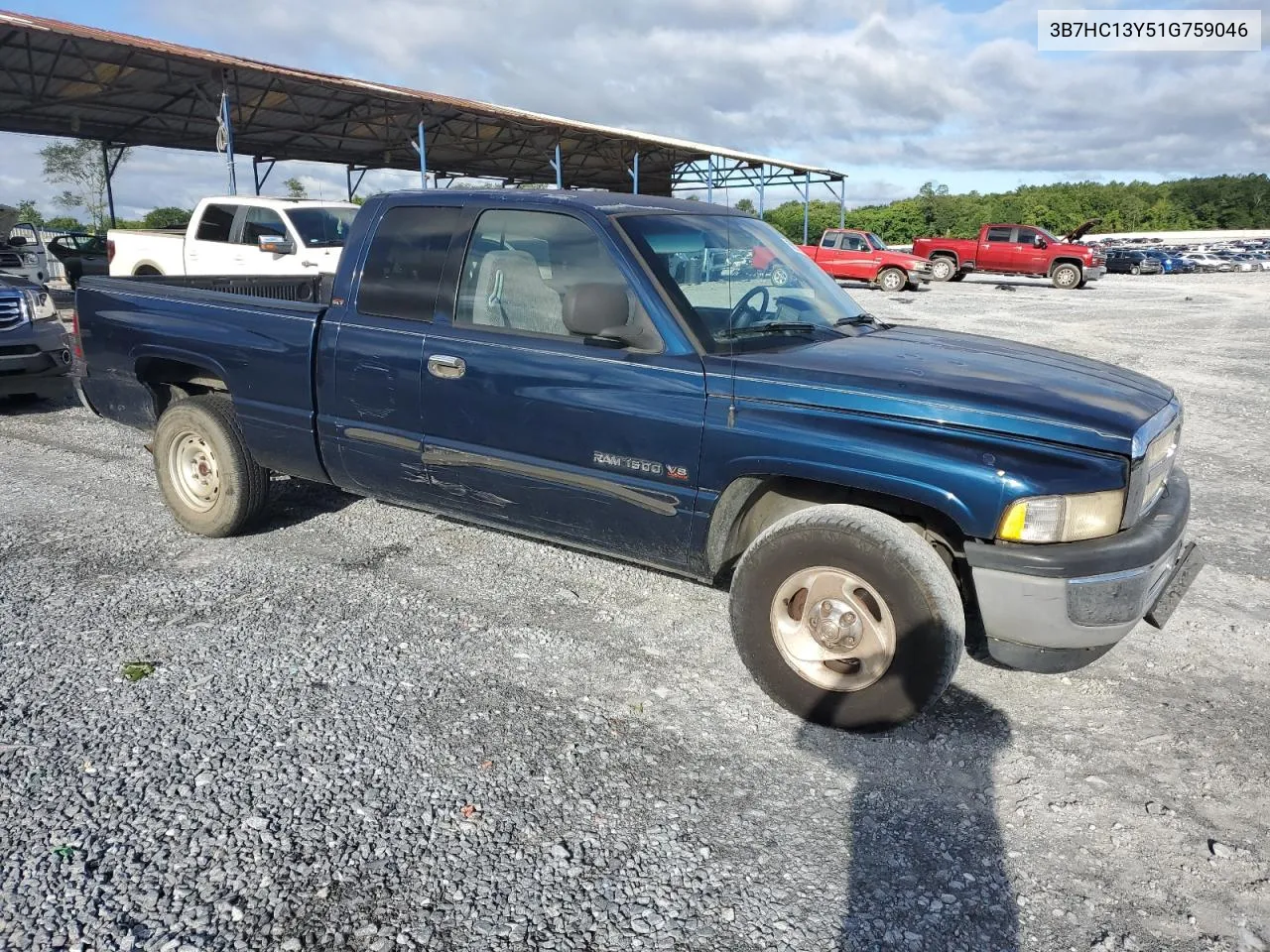 2001 Dodge Ram 1500 VIN: 3B7HC13Y51G759046 Lot: 60627294