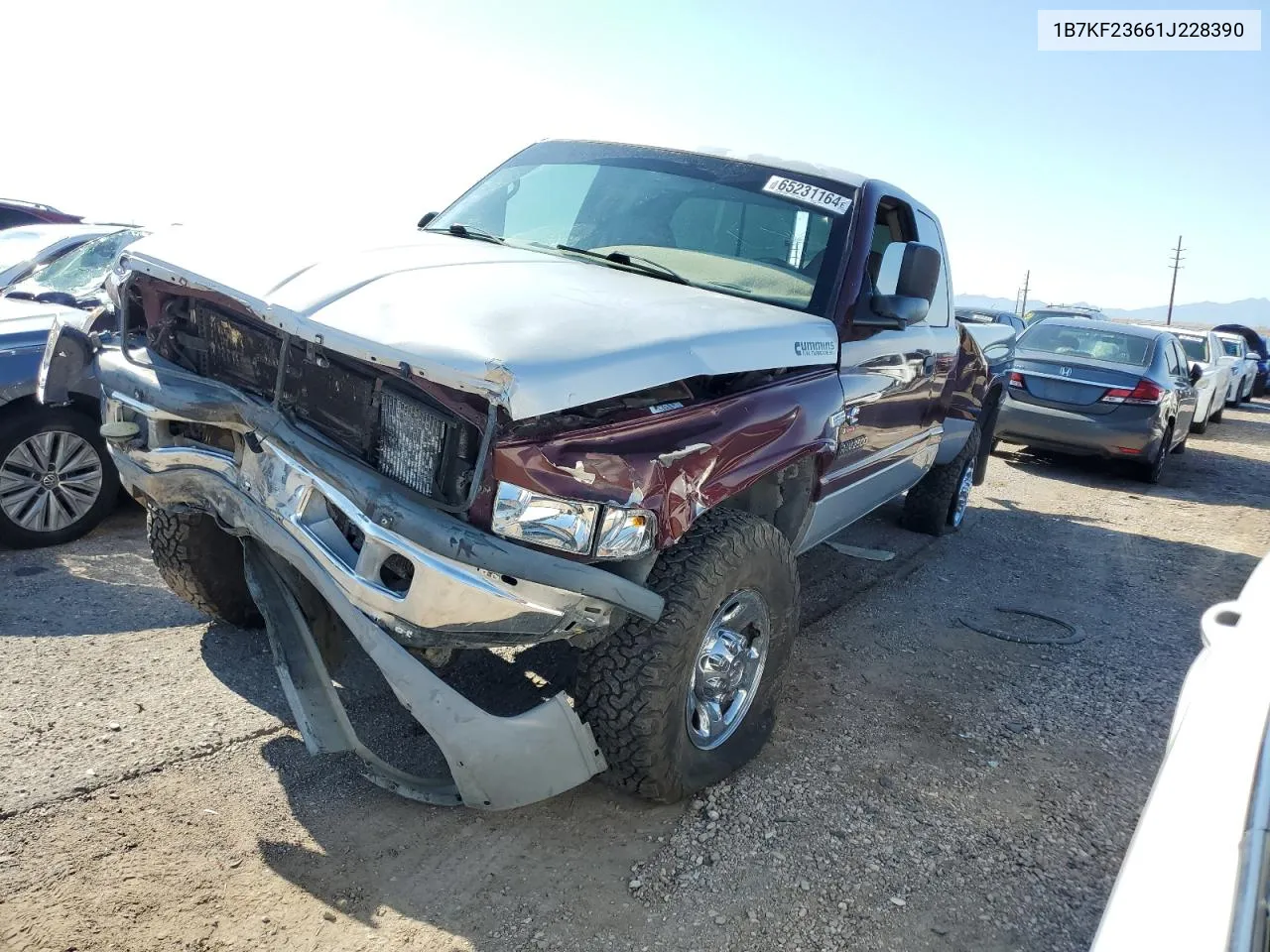 2001 Dodge Ram 2500 VIN: 1B7KF23661J228390 Lot: 65231164