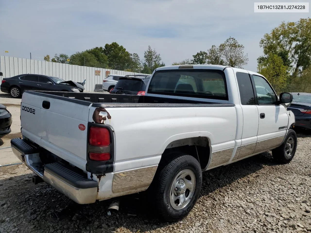 2001 Dodge Ram 1500 VIN: 1B7HC13Z81J274228 Lot: 69756474