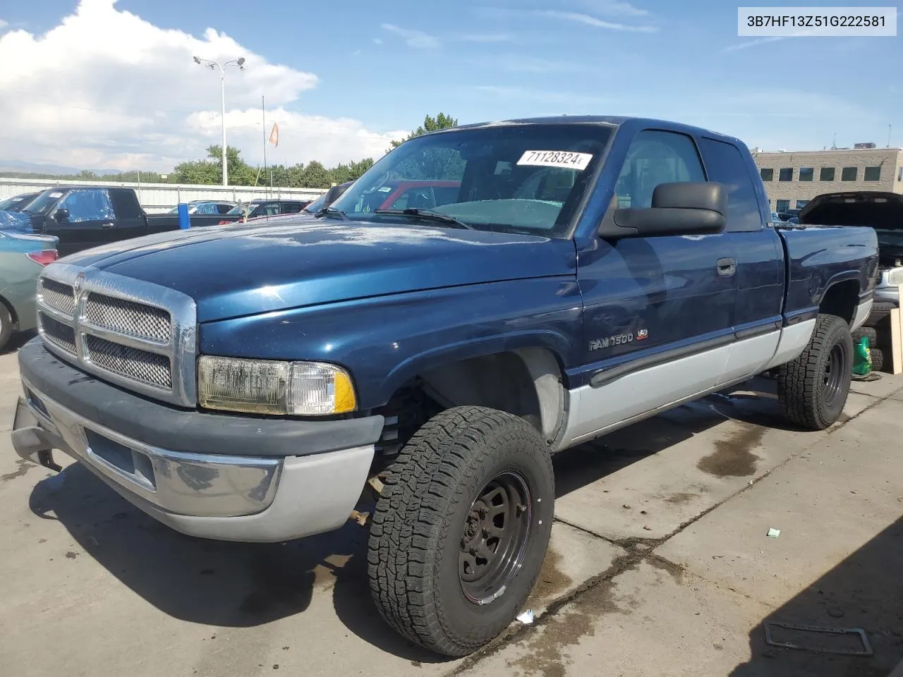 2001 Dodge Ram 1500 VIN: 3B7HF13Z51G222581 Lot: 71128324