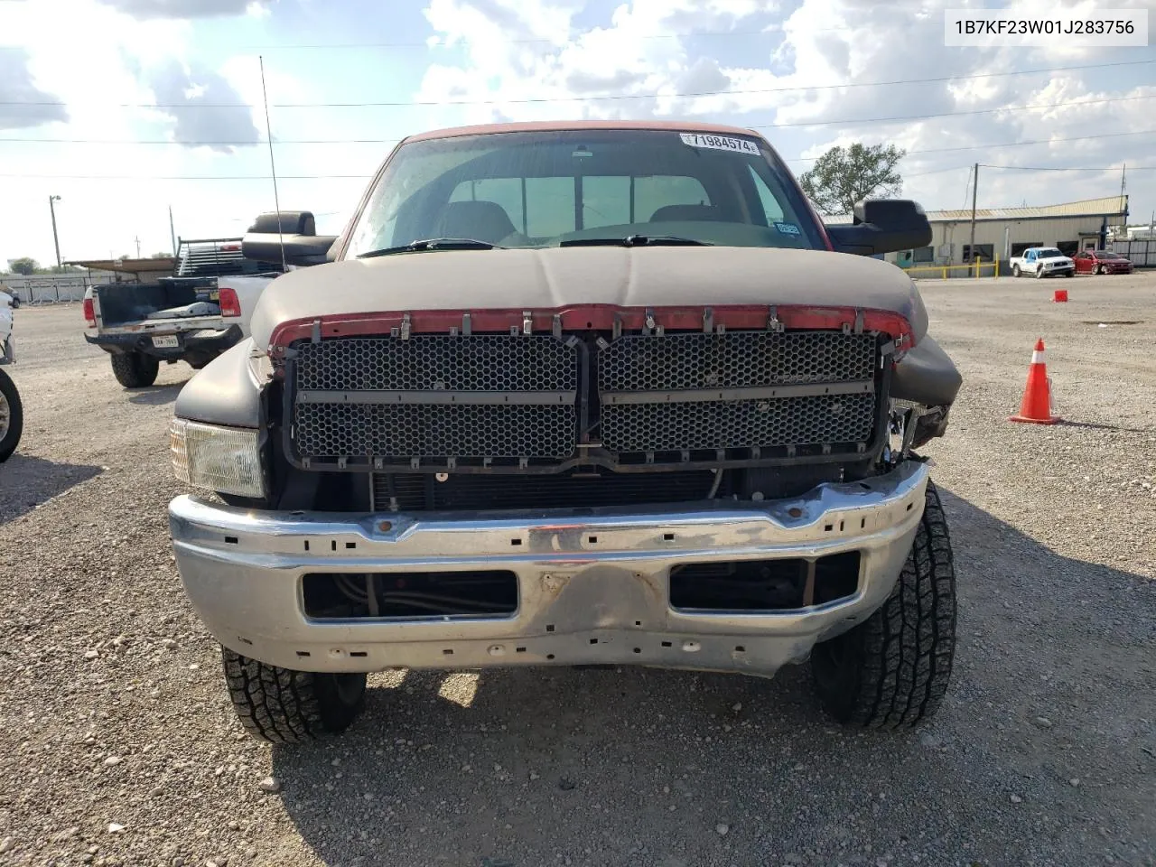 2001 Dodge Ram 2500 VIN: 1B7KF23W01J283756 Lot: 71984574