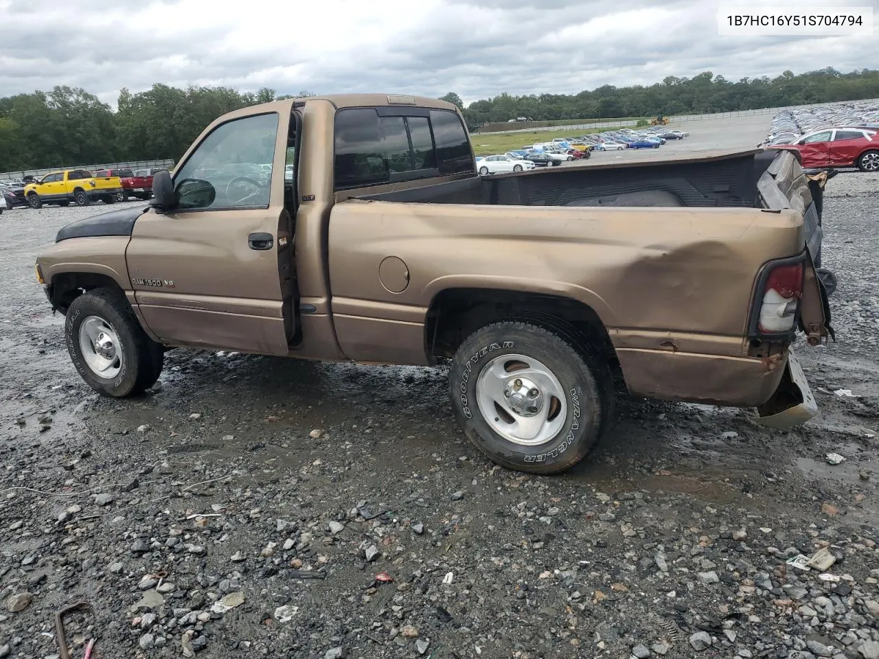 2001 Dodge Ram 1500 VIN: 1B7HC16Y51S704794 Lot: 73159054