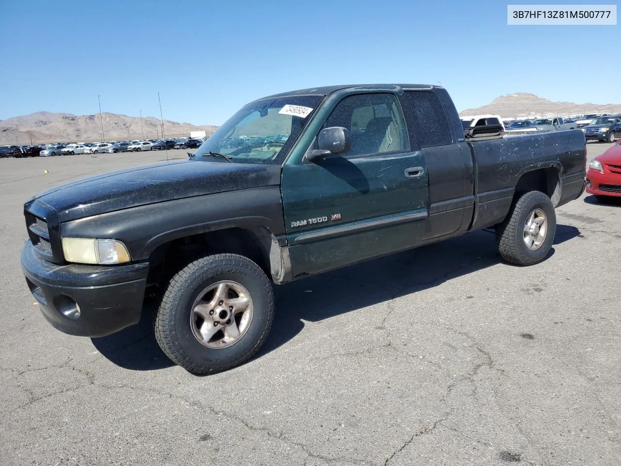 2001 Dodge Ram 1500 VIN: 3B7HF13Z81M500777 Lot: 73490934