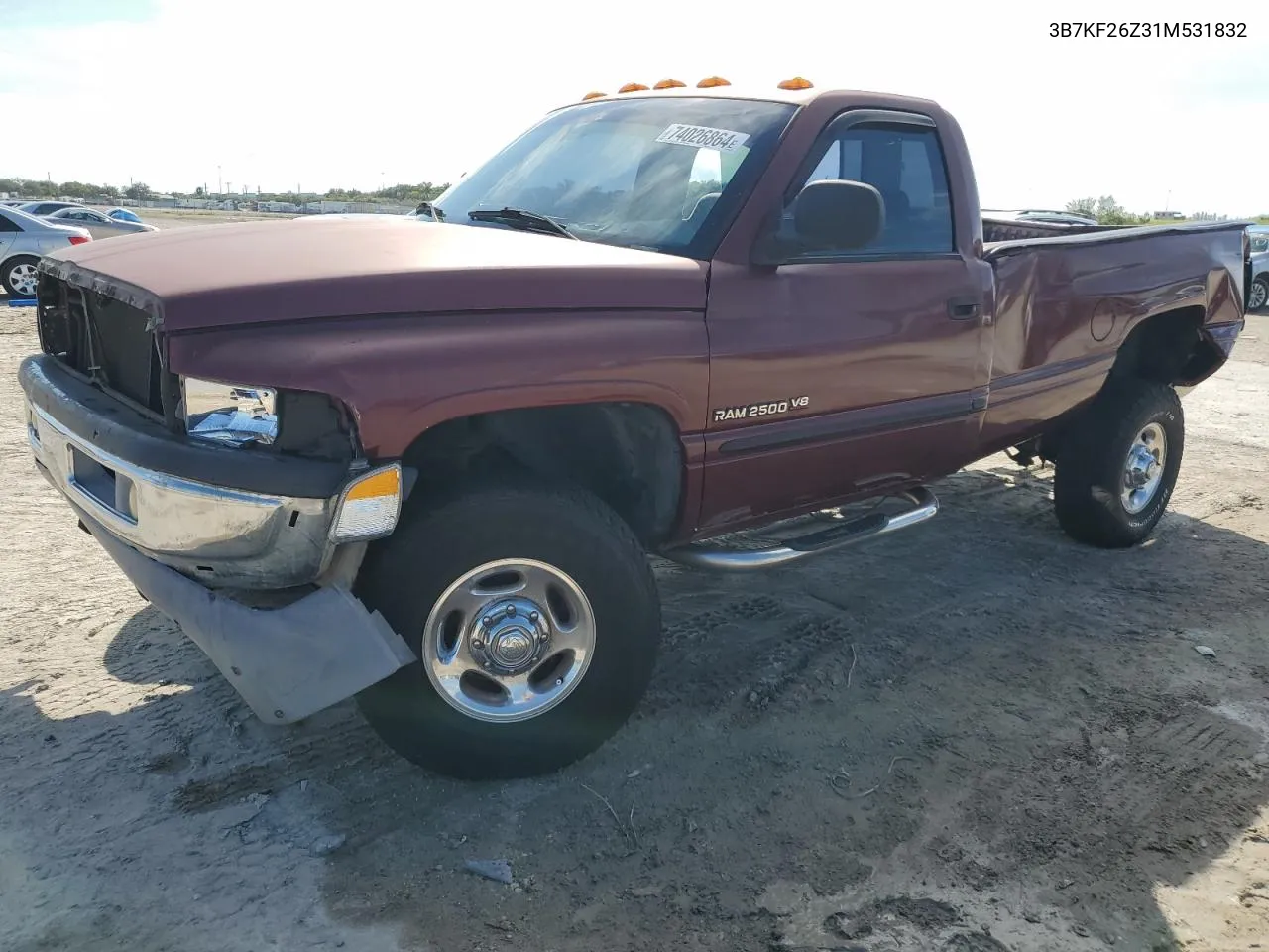 2001 Dodge Ram 2500 VIN: 3B7KF26Z31M531832 Lot: 74026864