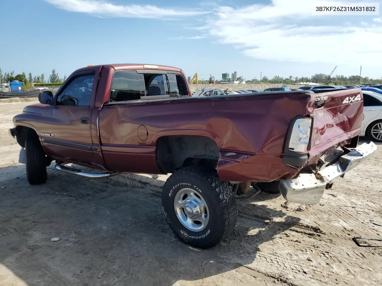 2001 Dodge Ram 2500 VIN: 3B7KF26Z31M531832 Lot: 74026864