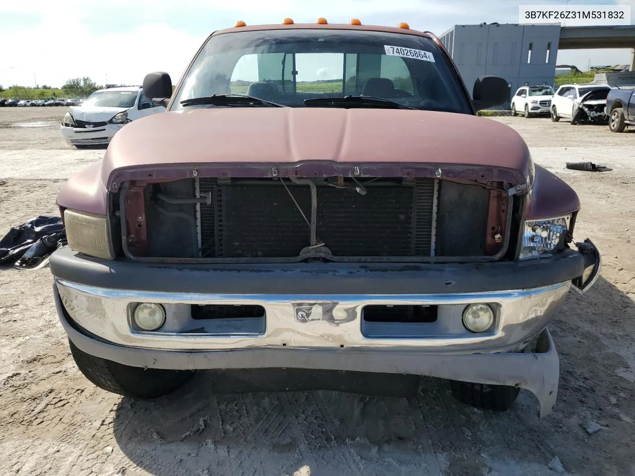 2001 Dodge Ram 2500 VIN: 3B7KF26Z31M531832 Lot: 74026864