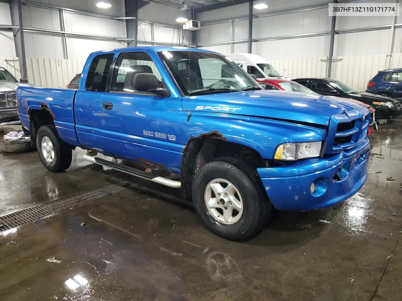 2001 Dodge Ram 1500 VIN: 3B7HF13Z11G171774 Lot: 74521024