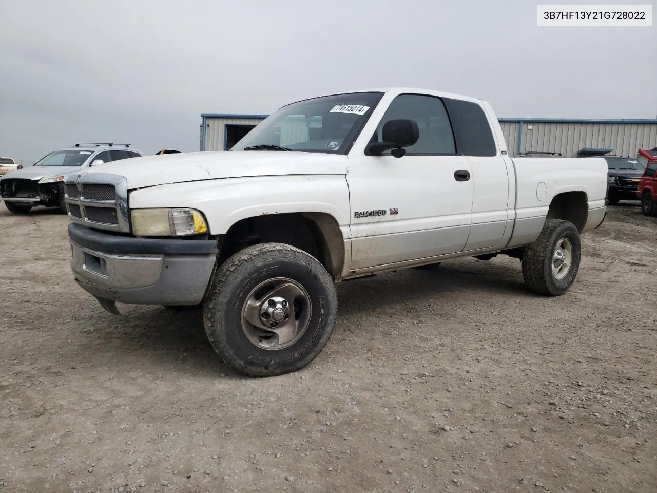 2001 Dodge Ram 1500 VIN: 3B7HF13Y21G728022 Lot: 74615014