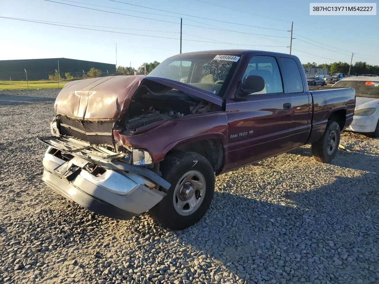 2001 Dodge Ram 1500 VIN: 3B7HC13Y71M542227 Lot: 74893644