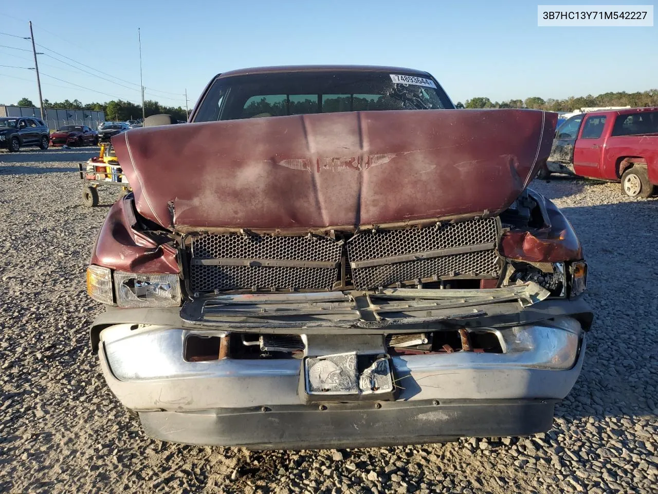 2001 Dodge Ram 1500 VIN: 3B7HC13Y71M542227 Lot: 74893644