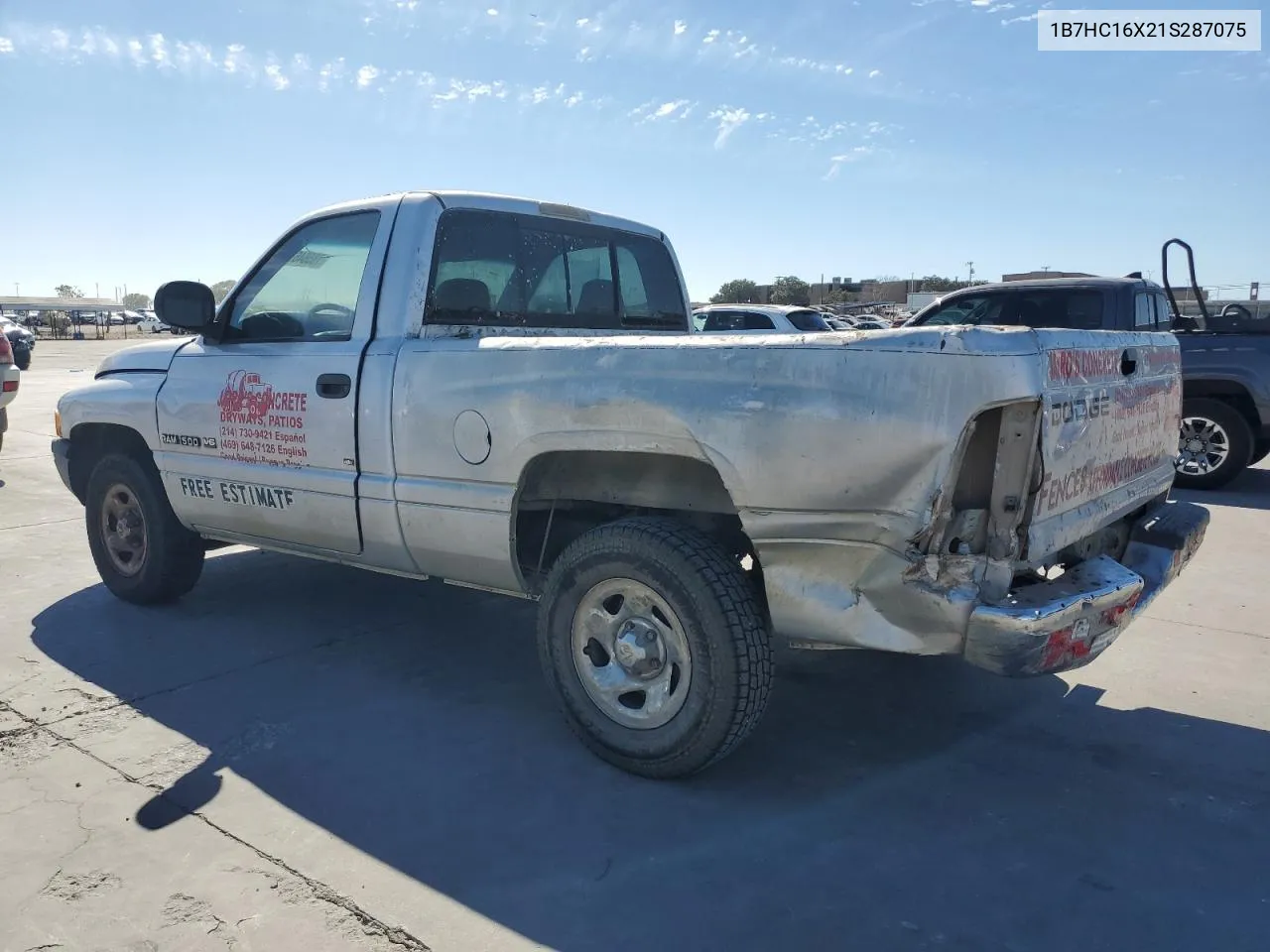 2001 Dodge Ram 1500 VIN: 1B7HC16X21S287075 Lot: 76584614