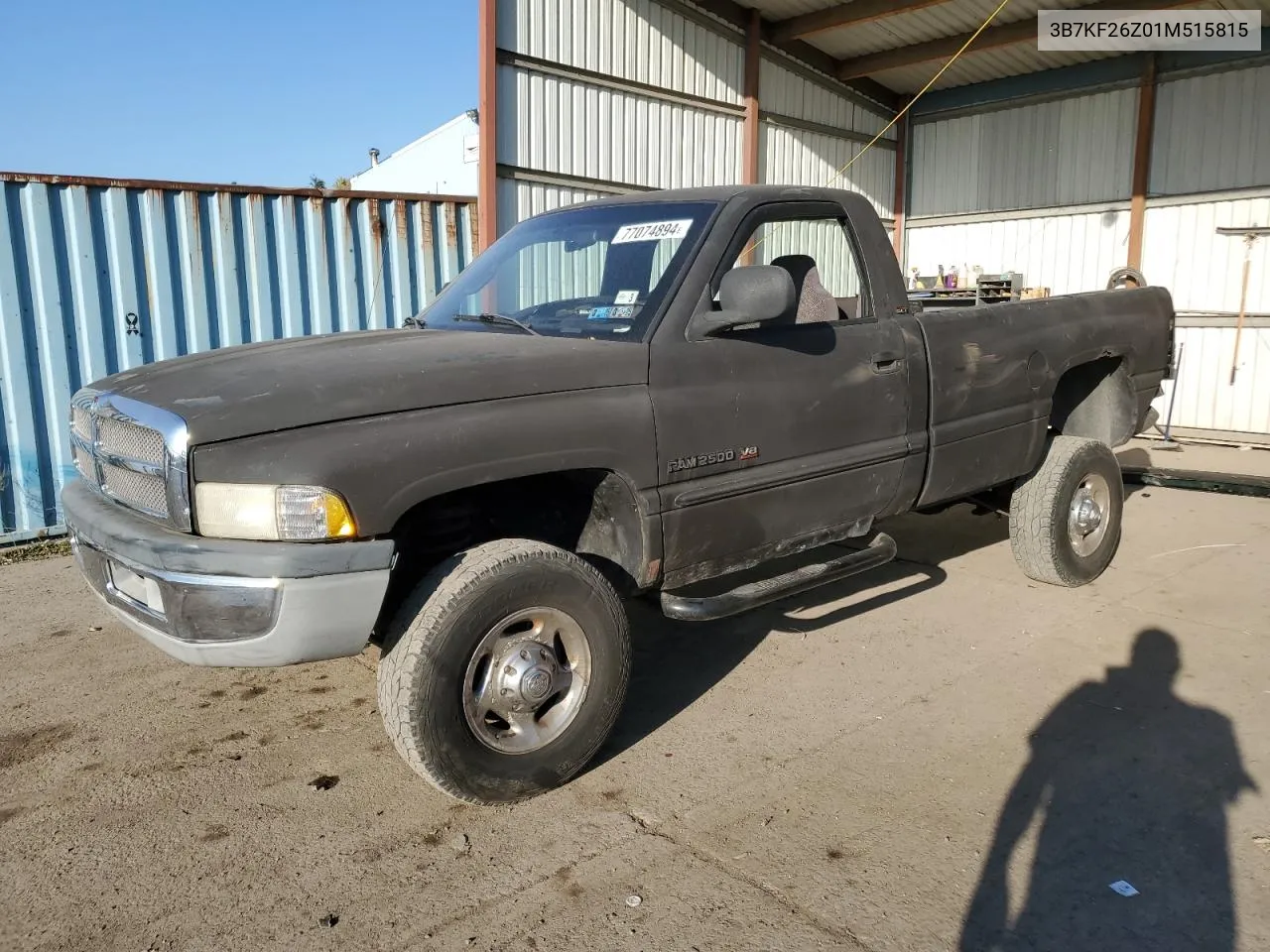 2001 Dodge Ram 2500 VIN: 3B7KF26Z01M515815 Lot: 77074894