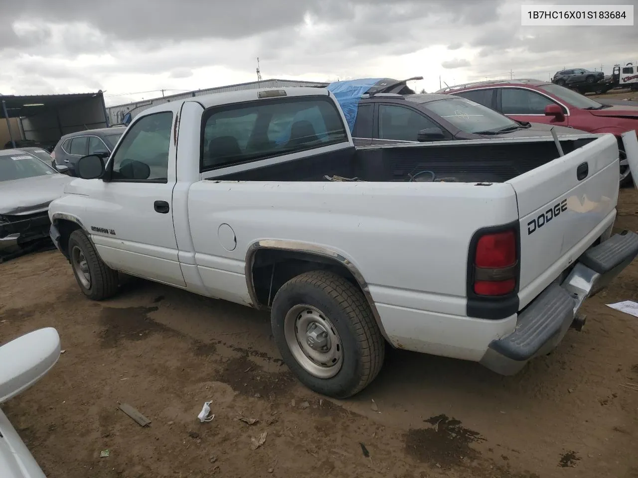 2001 Dodge Ram 1500 VIN: 1B7HC16X01S183684 Lot: 77498604