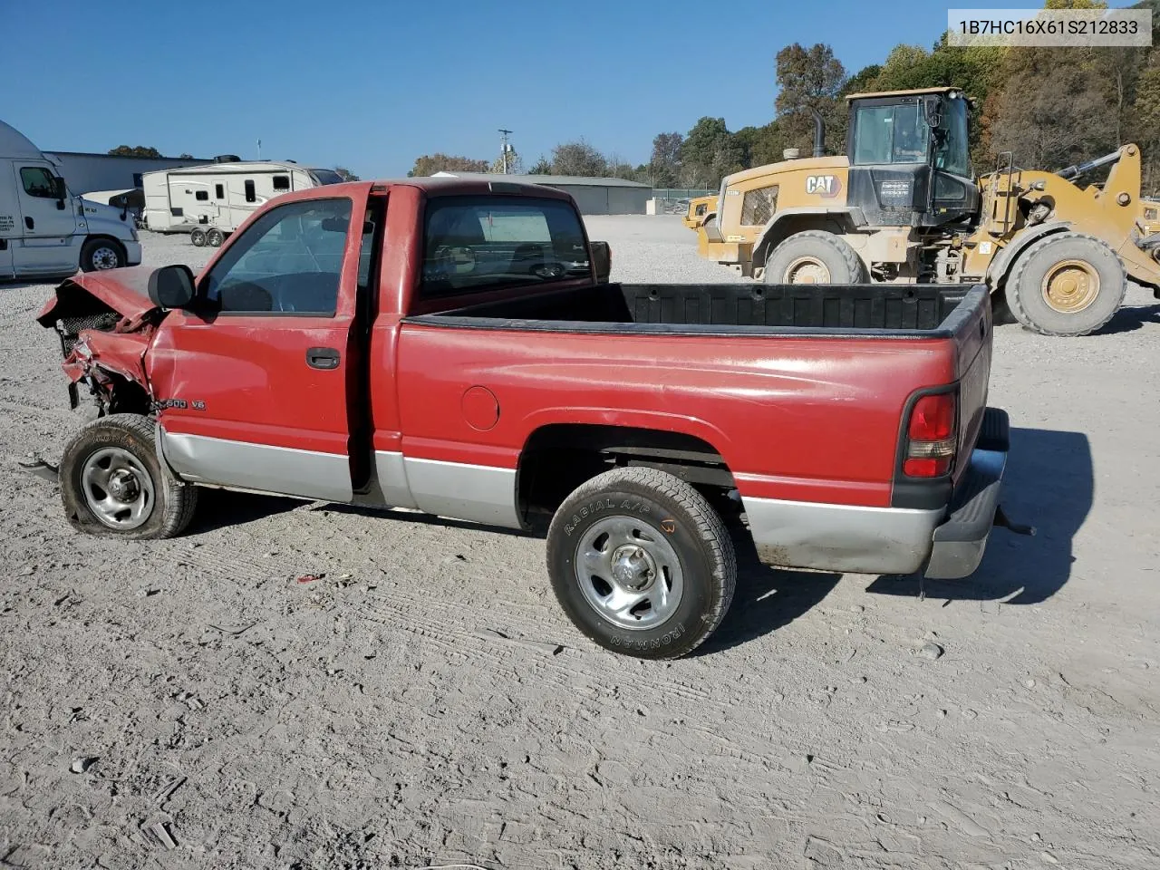 2001 Dodge Ram 1500 VIN: 1B7HC16X61S212833 Lot: 77945574