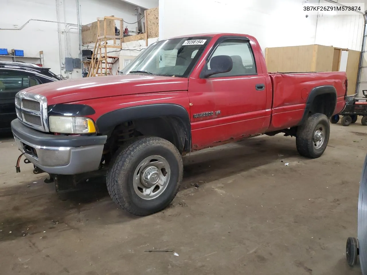 2001 Dodge Ram 2500 VIN: 3B7KF26Z91M573874 Lot: 78398194