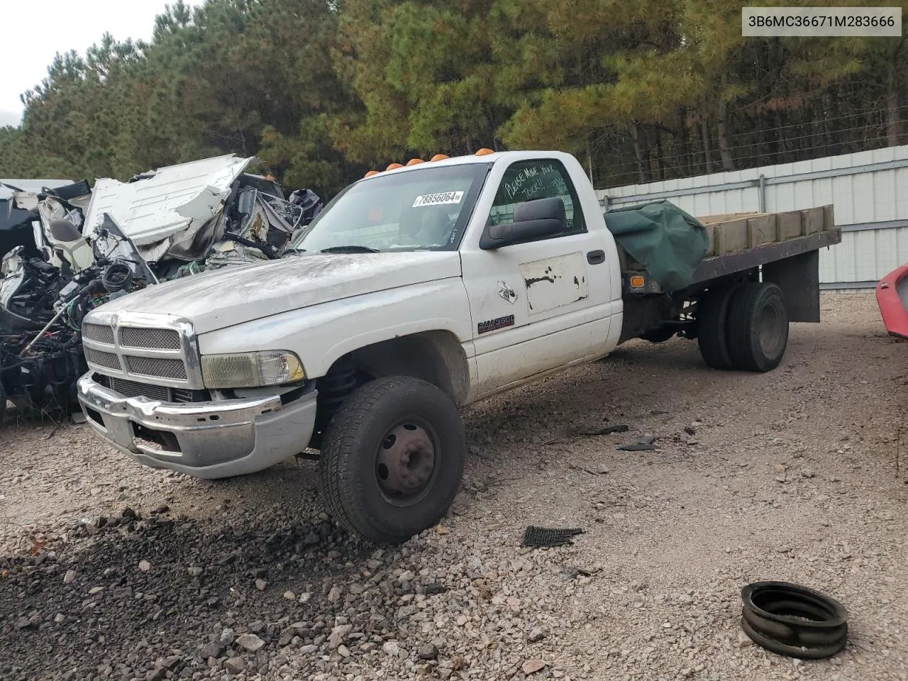 2001 Dodge Ram 3500 VIN: 3B6MC36671M283666 Lot: 78856064