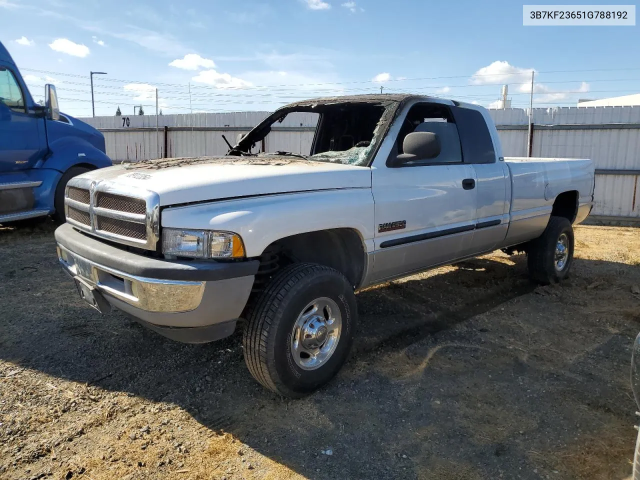 2001 Dodge Ram 2500 VIN: 3B7KF23651G788192 Lot: 78912354