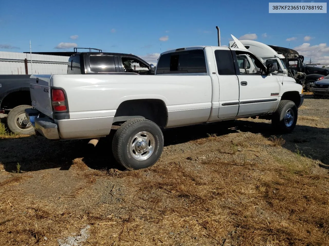 2001 Dodge Ram 2500 VIN: 3B7KF23651G788192 Lot: 78912354