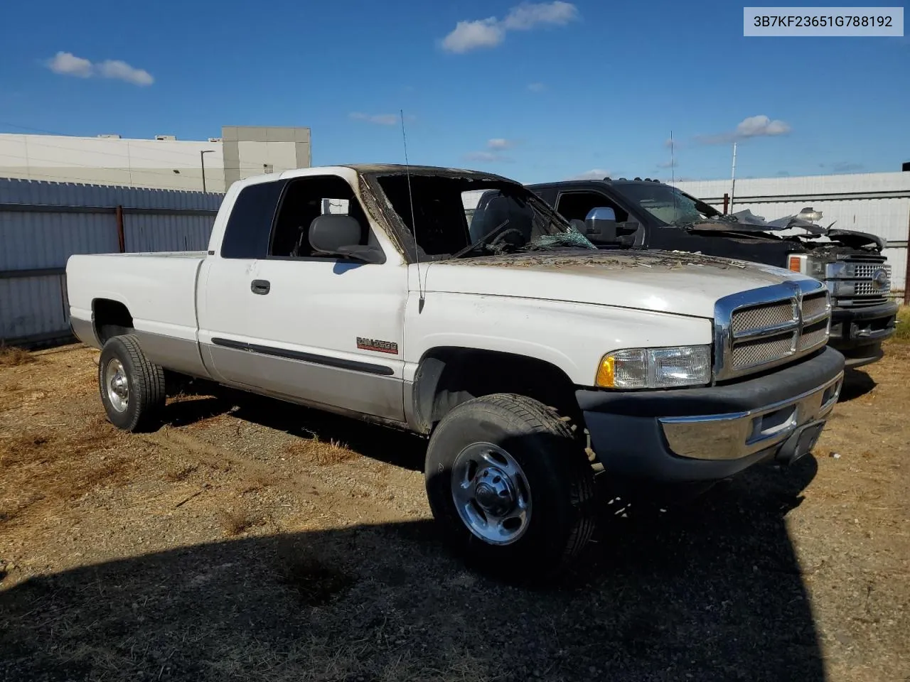 2001 Dodge Ram 2500 VIN: 3B7KF23651G788192 Lot: 78912354