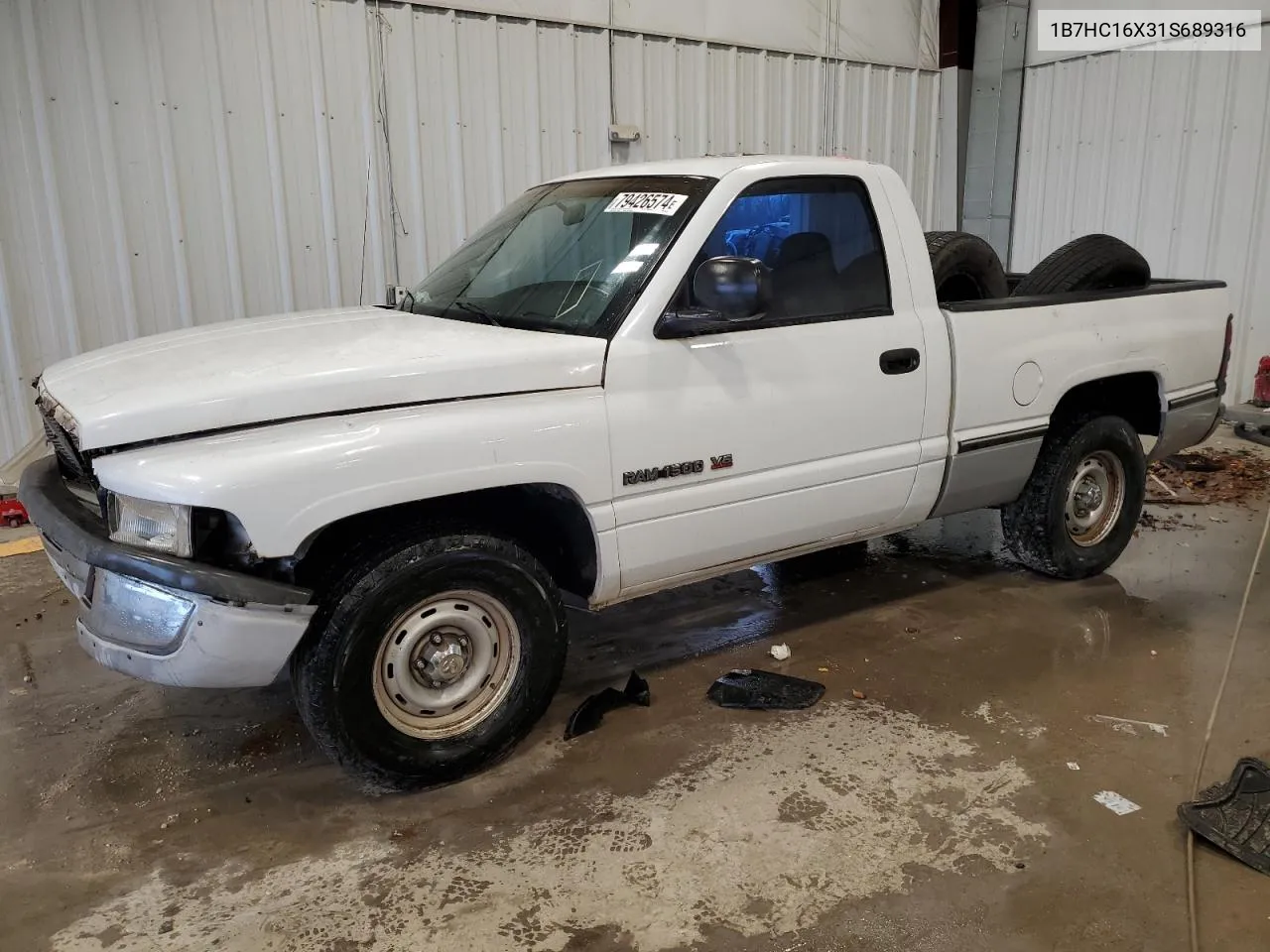 2001 Dodge Ram 1500 VIN: 1B7HC16X31S689316 Lot: 79426574