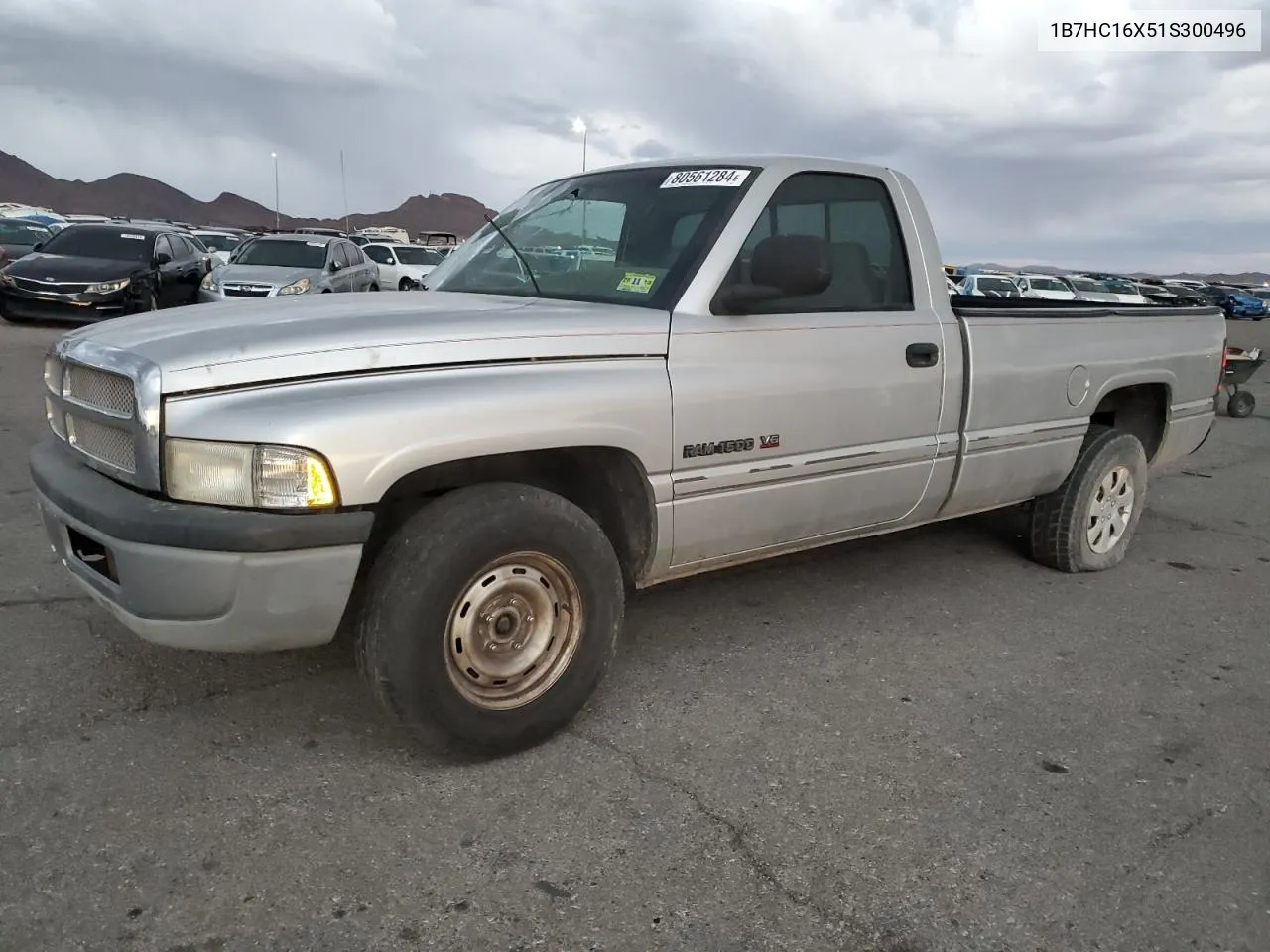 2001 Dodge Ram 1500 VIN: 1B7HC16X51S300496 Lot: 80561284