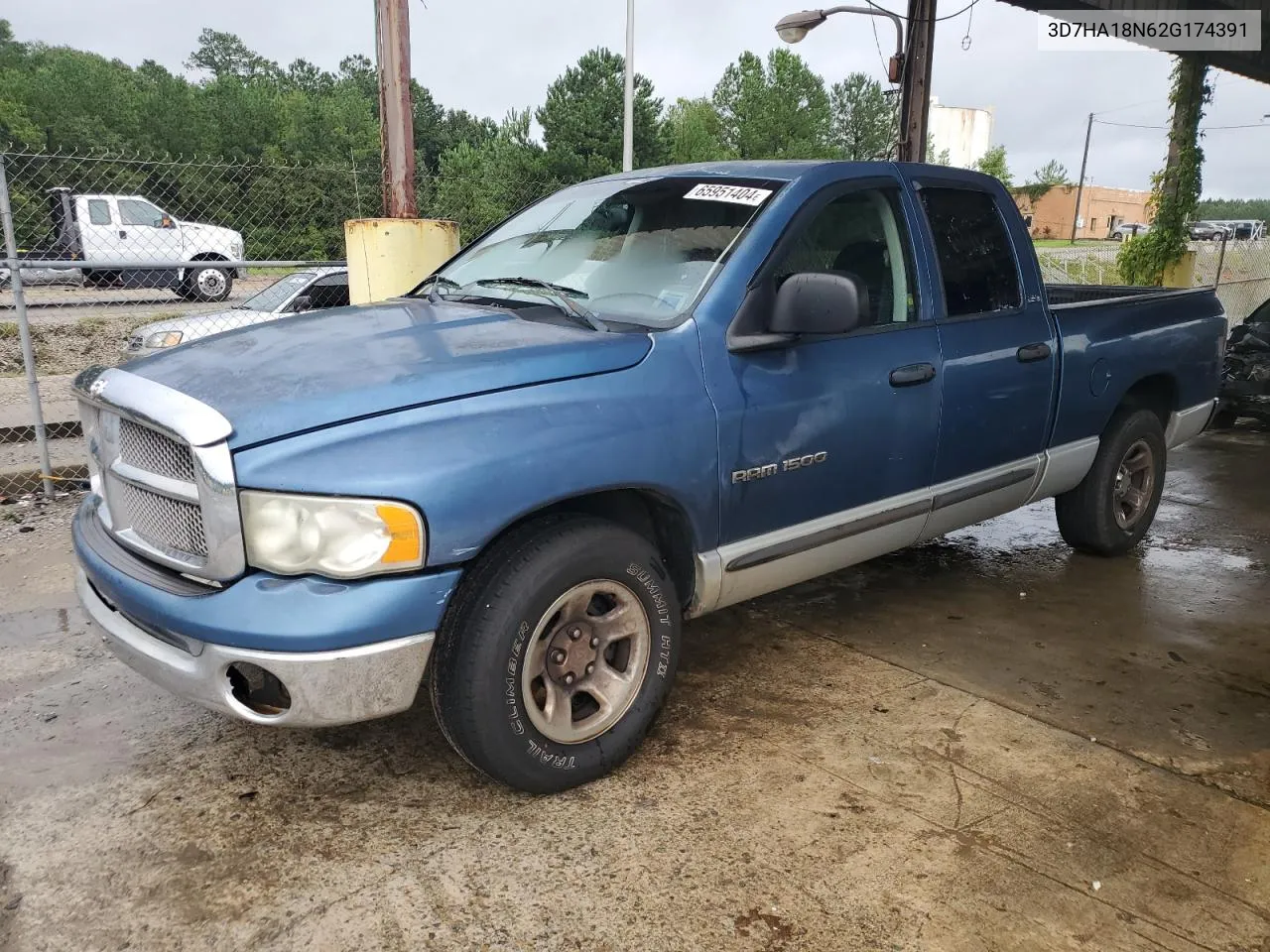 2002 Dodge Ram 1500 VIN: 3D7HA18N62G174391 Lot: 65951404