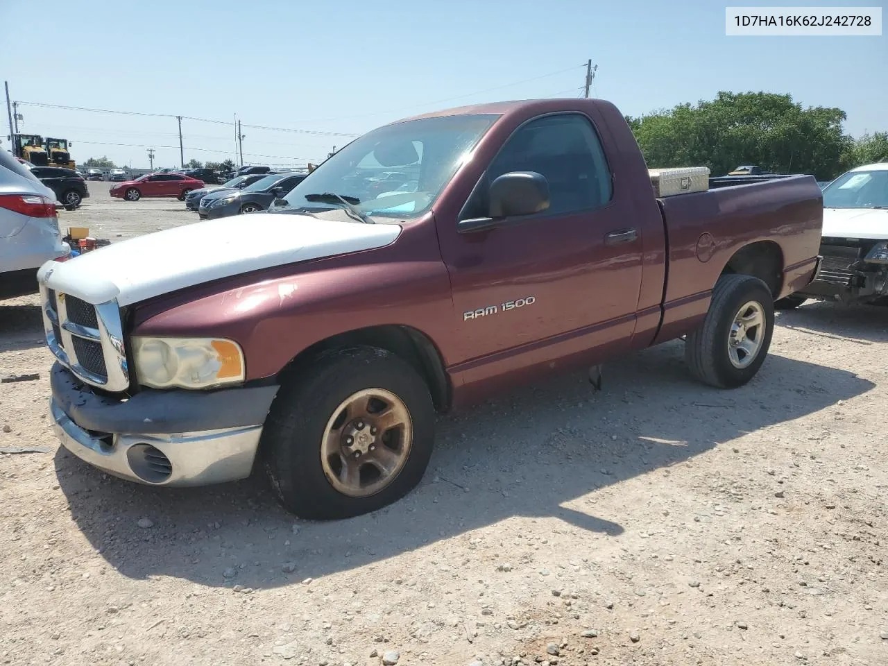 2002 Dodge Ram 1500 VIN: 1D7HA16K62J242728 Lot: 67592184