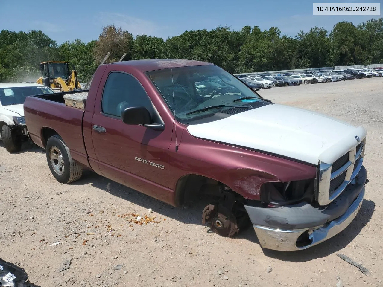 2002 Dodge Ram 1500 VIN: 1D7HA16K62J242728 Lot: 67592184