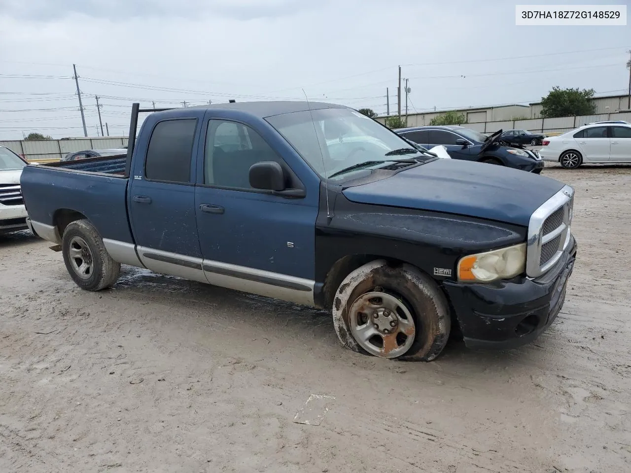 2002 Dodge Ram 1500 VIN: 3D7HA18Z72G148529 Lot: 70007814