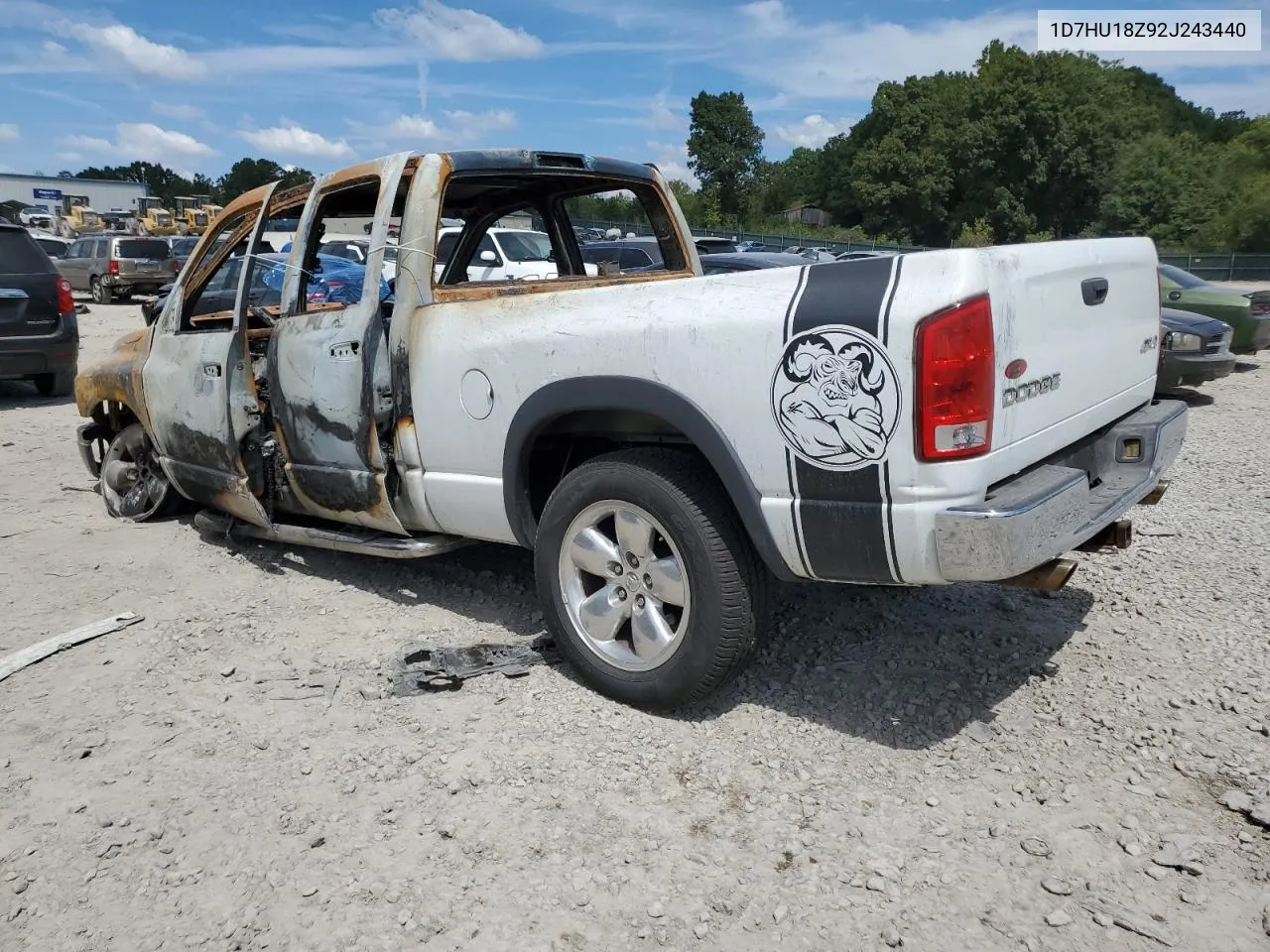 2002 Dodge Ram 1500 VIN: 1D7HU18Z92J243440 Lot: 70511364